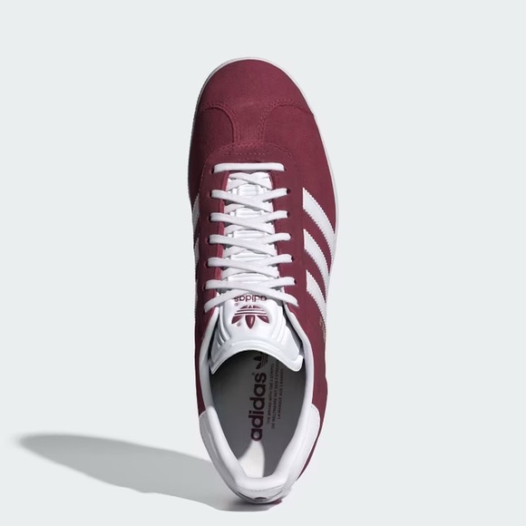 Burgundy & White Gazelle Shoes - Picture 4 of 10
